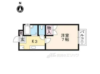ISEYA HOUSE Ⅱ(1K/1階)の間取り写真