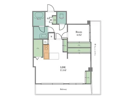 ダイアパレス大崎(1LDK/5階)の間取り写真