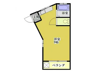 コーポエーワンA棟(ワンルーム/2階)の間取り写真