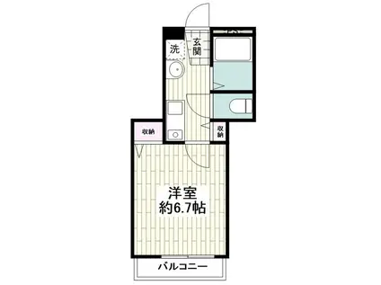 メゾンさくら(1K/2階)の間取り写真