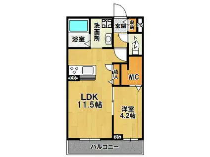 フォンテーン洞峰(1LDK/3階)の間取り写真