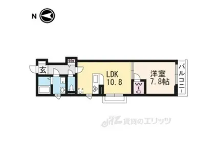 シャーメゾン高辻(1LDK/3階)の間取り写真