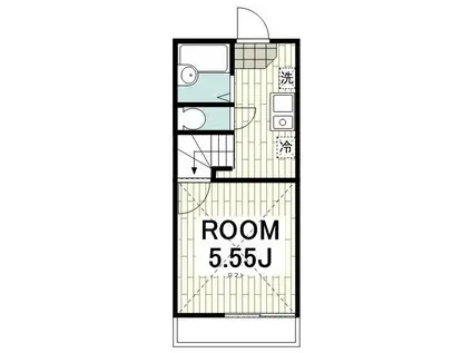 セレーノ横浜(1K/1階)の間取り写真