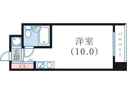 イーストコート2番街(ワンルーム/5階)の間取り写真