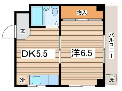 リバーサイド道明(1DK/3階)の間取り写真