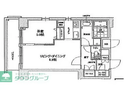 アイル秋葉原イースト(1LDK/7階)の間取り写真