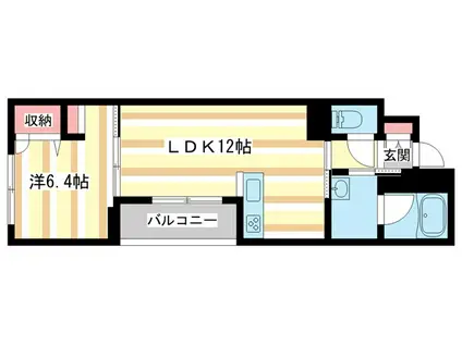 INFINI(1LDK/2階)の間取り写真