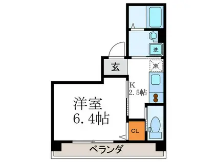 MESAVERDE今出川(1K/5階)の間取り写真