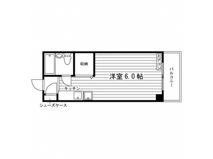 ウェーブポイント(ワンルーム/2階)の間取り写真