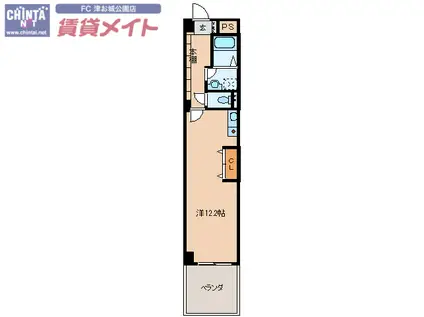 KTGレジデンス江戸橋(ワンルーム/3階)の間取り写真