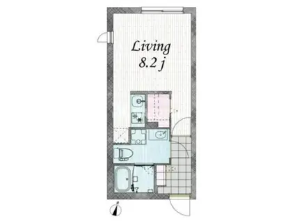 BRANCHE学芸大学II(ワンルーム/2階)の間取り写真