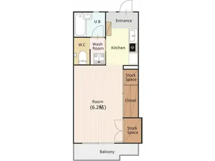 クラインミーア1(1K/1階)の間取り写真