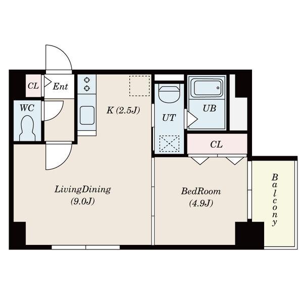 COMS RESIDENCE 鳥居前(1LDK/6階)の間取り写真