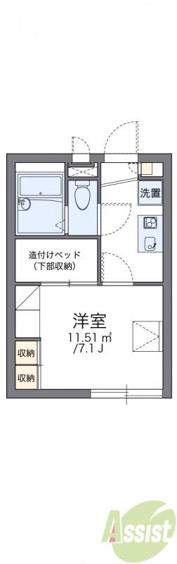 レオパレスMAY21石橋(1K/1階)の間取り写真