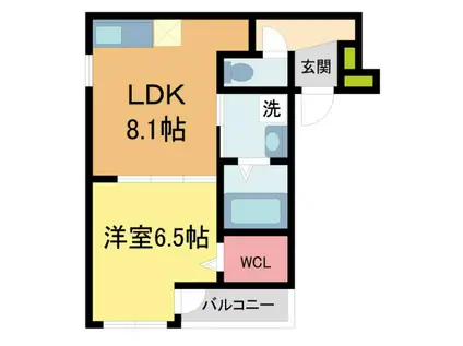 フジパレス西宮春風公園II番館(1LDK/1階)の間取り写真