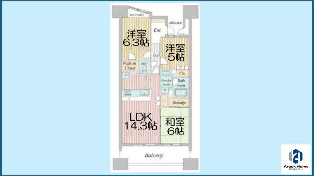 グランカーサ上前津(3LDK/2階)の間取り写真