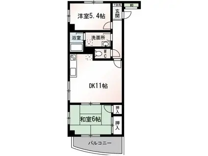 パストラル朝霞台(2LDK/1階)の間取り写真