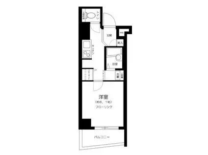 シンシア御茶ノ水(1K/3階)の間取り写真