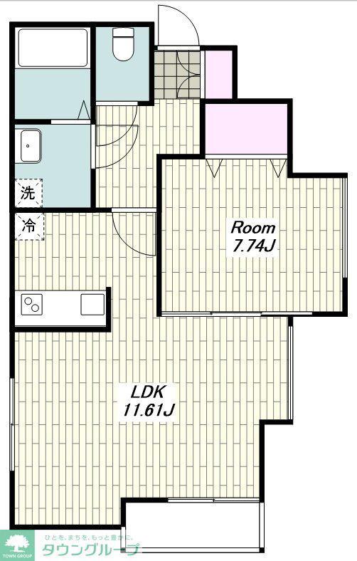 CITY STUDIO MACHIYA(1LDK/4階)の間取り写真