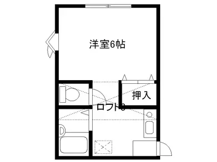 サンセリテ黒砂(1K/1階)の間取り写真