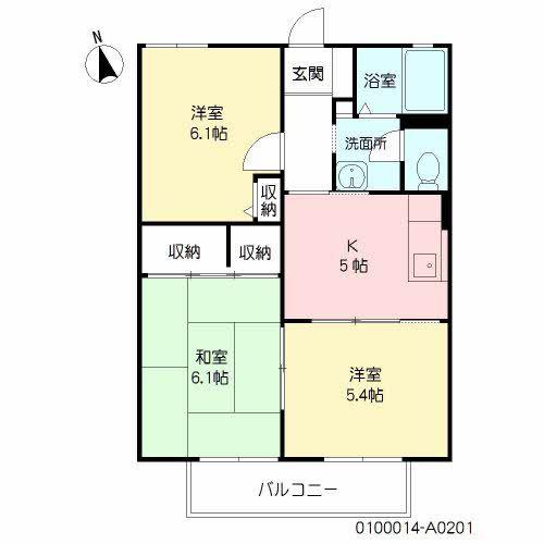 ラ・シャンス(3K/2階)の間取り写真