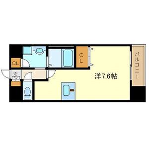 プレサンス名古屋STATIONビーフレックス(1K/2階)の間取り写真