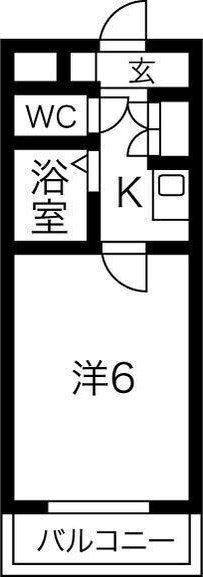 フェニックス下新庄(1K/2階)の間取り写真