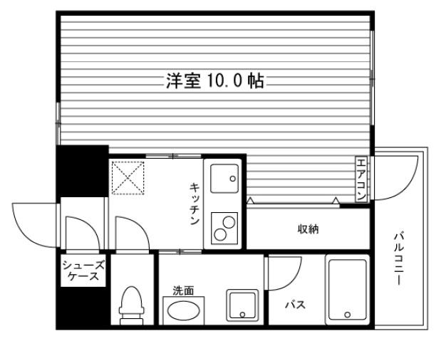 CASA GRANDE医大前(1K/8階)の間取り写真