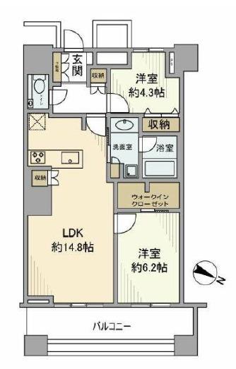 ザ・東京タワーズシータワー(2LDK/10階)の間取り写真