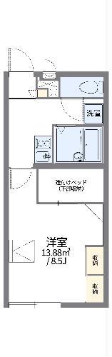 レオパレスイーストCREEKII(1K/1階)の間取り写真