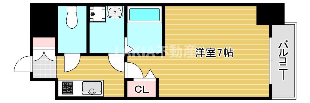MJC都島レガーレ(1K/5階)の間取り写真