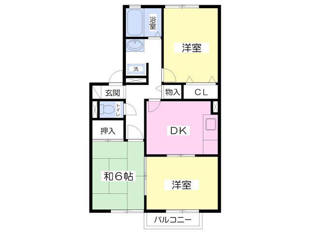 メゾンベールSATOU(3DK/1階)の間取り写真
