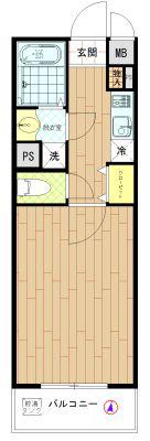 アリーチェ中野富士見町(1K/1階)の間取り写真