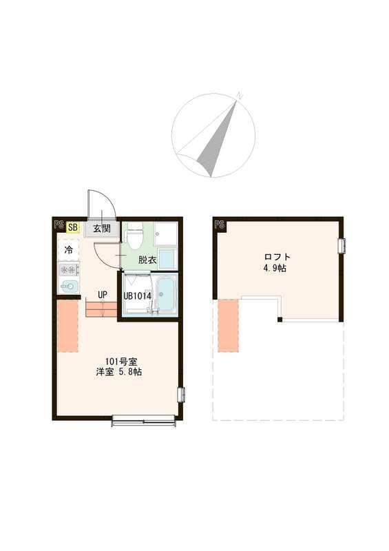 細田三丁目アパート(ワンルーム/1階)の間取り写真