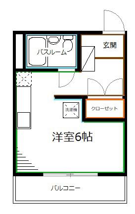 プリメーラ(ワンルーム/1階)の間取り写真