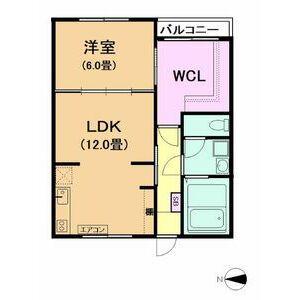 ウィステリア大曽根(1LDK/1階)の間取り写真
