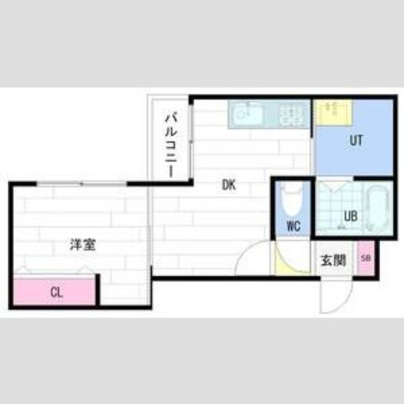 M・FORCE月寒東(1DK/3階)の間取り写真