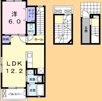 セッチソン・カシワ(1LDK/3階)の間取り写真