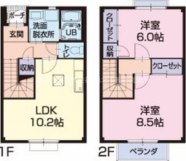 シルクA(2LDK/1階)の間取り写真