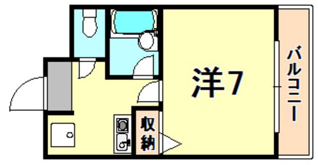 サウザンド塚口(1K/5階)の間取り写真