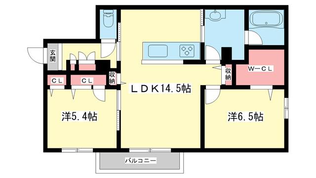 シャーメゾンラフォレ(2LDK/2階)の間取り写真