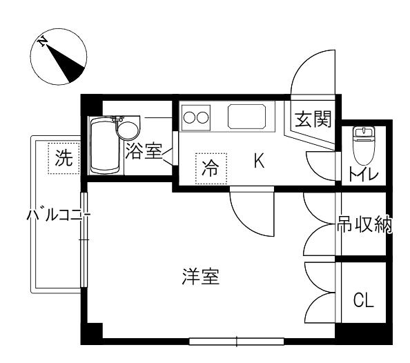 AVANTI(1K/3階)の間取り写真
