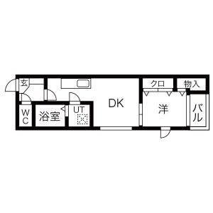 グランフェリーチェ(1LDK/3階)の間取り写真