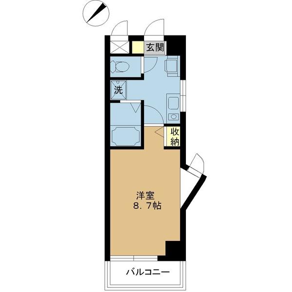リバティープラザ花園II(1K/7階)の間取り写真
