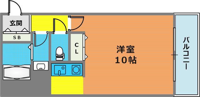 元町MGレジデンスIII(ワンルーム/7階)の間取り写真