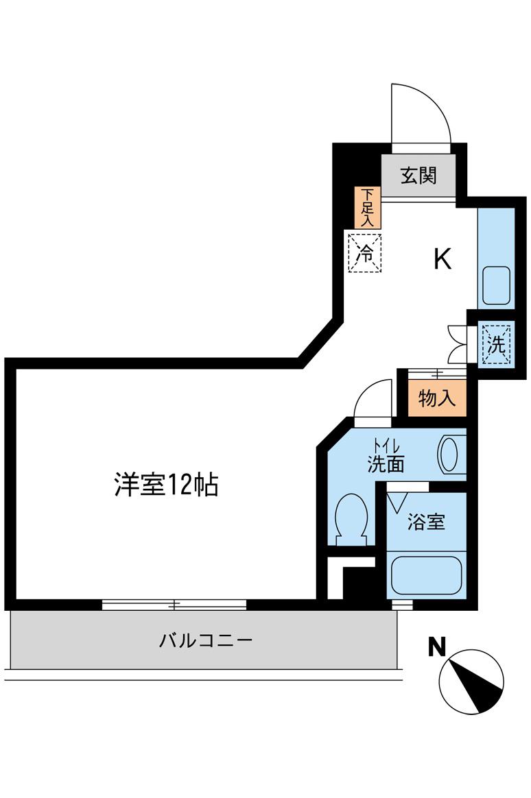 ジェイエムエフレジデンス新横浜(ワンルーム/3階)の間取り写真
