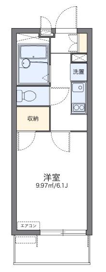 レオパレス 武庫南(1K/1階)の間取り写真