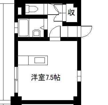 エレガンスメゾン6B(ワンルーム/3階)の間取り写真