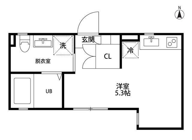 DAIYU25番館(ワンルーム/1階)の間取り写真