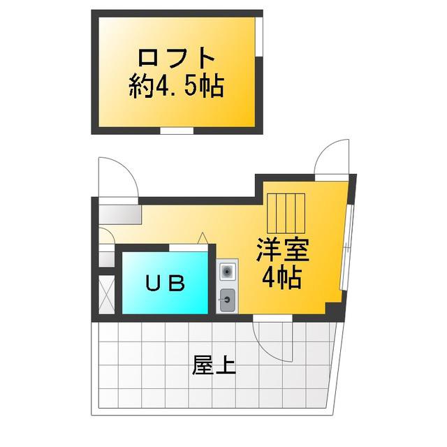 ボヌール上石神井(ワンルーム/4階)の間取り写真